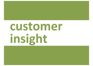 customer	
  
insight
 