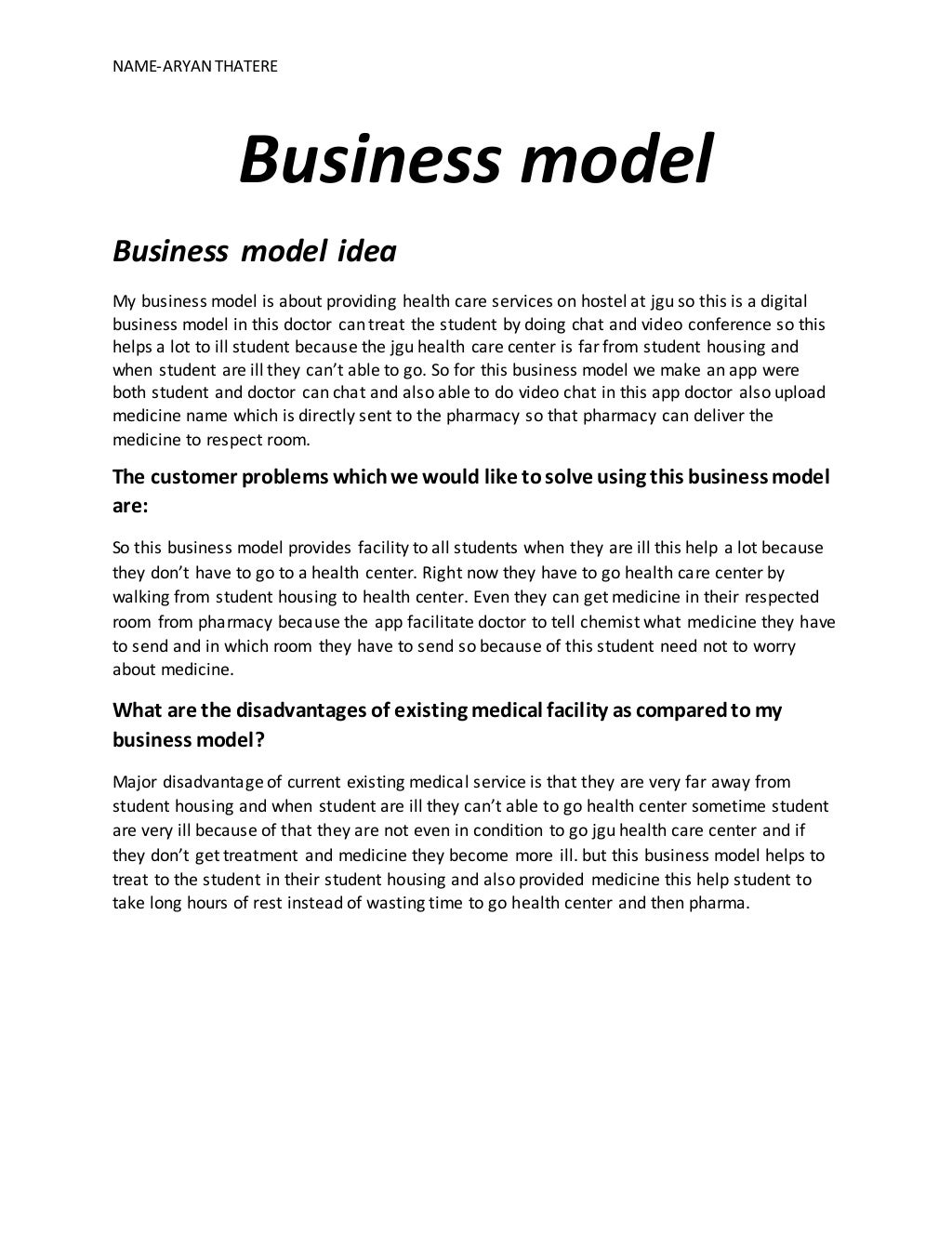 Business model