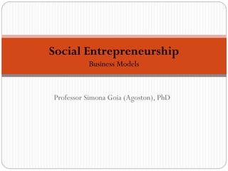 Business Model for Social Entrepreneurship | PDF