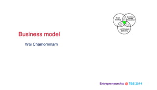 Entrepreneurship @ TBS 2014 	
Wai Chamornmarn
Business model	
 