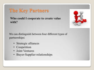 The Key Partners
Paypal
Banche
 