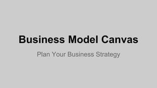 Business Model Canvas
Plan Your Business Strategy
 