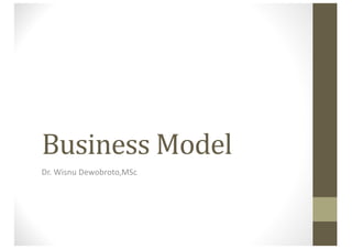 Business	Model
Dr.	Wisnu	Dewobroto,MSc
 