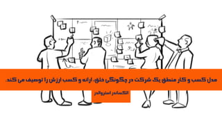 ‫کند‬ ‫می‬‫توصیف‬ ‫را‬‫ارزش‬‫کسب‬ ‫و‬‫ارائه‬ ،‫خلق‬ ‫چگونگی‬‫در‬‫شرکت‬‫یک‬ ‫منطق‬‫کار‬ ‫و‬‫کسب‬ ‫مدل‬.
‫استروالدر‬‫الکساندر‬
 