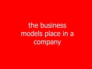 the business
models place in a
   company
 