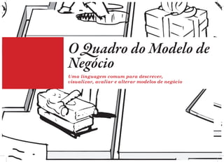 O Quadro do Modelo de
Negócio
Uma linguagem comum para descrever,
visualizar, avaliar e alterar modelos de negócio
 