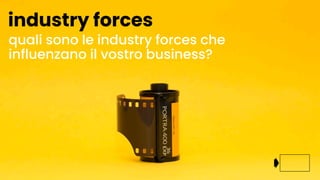 quali sono le industry forces che
influenzano il vostro business?
industry forces
 