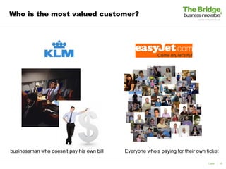 Who is the most valued customer?




businessman who doesn’t pay his own bill   Everyone who’s paying for their own ticket

                                                                                Case    18
 