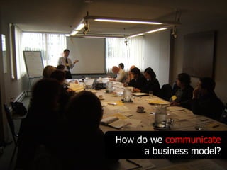 How do we communicate
     a business model?
 