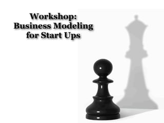 Workshop:
Business Modeling
  for Start Ups
 