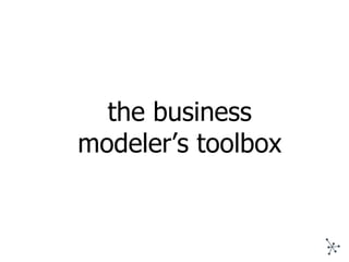 the business modeler’s toolbox 