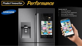 emadsaif
Product Innovation Performance
Family Hub 2.0
• Voice Recognition
• Controlling other appliances
• Samsung Pay av...