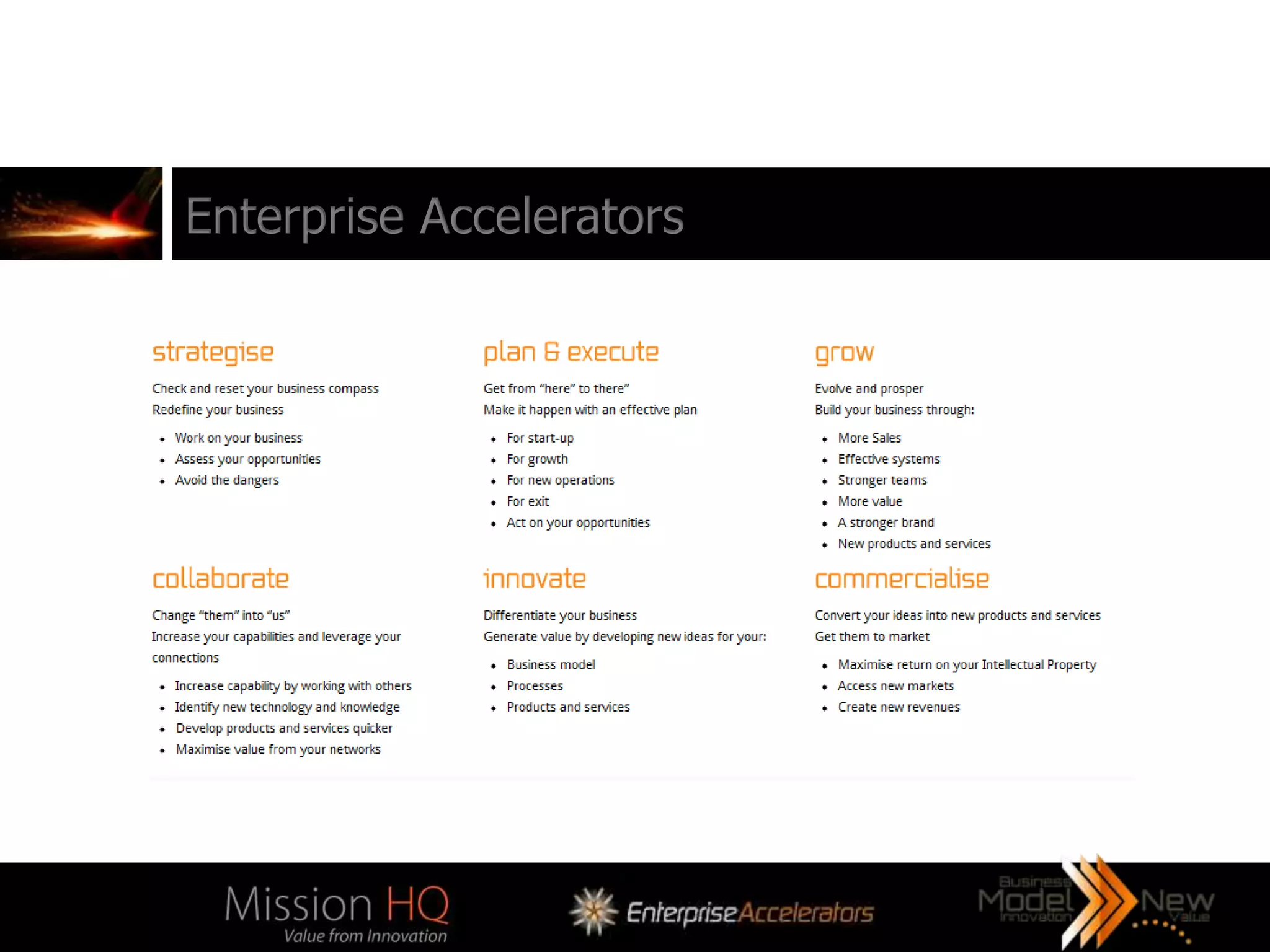 Enterprise Accelerators
 