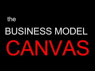 BUSINESS MODEL  CANVAS the 