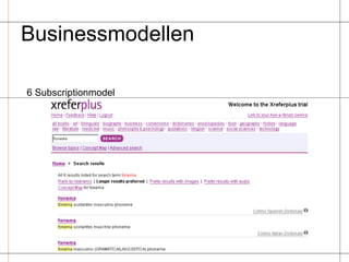 Businessmodellen  6 Subscriptionmodel 