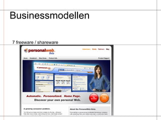 Businessmodellen  7 freeware / shareware 