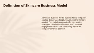 Business Model of Skincare for women and men | PPTX