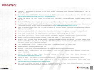 Business Models of Opensource and Free Software