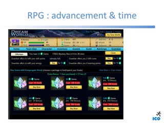 RPG : advancement & time
 