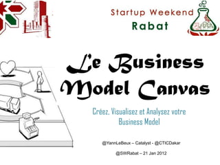 Le Business
Model Canvas
  Créez, Visualisez et Analysez votre
            Business Model

     @YannLeBeux – Catalyst - @CTICDakar

           @SWRabat – 21 Jan 2012
 