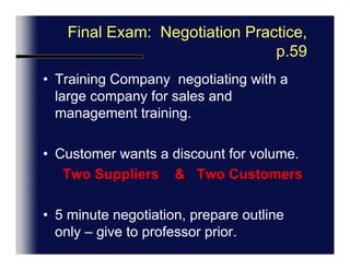Negotiation Practice: BargainingRoleplay:  Group Work (4) Page 50-51 (All Groups)  5 Minute Time Limit
