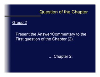 Welcome Back!Chapter 2: Setting the Agenda