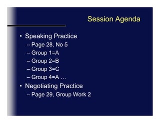 Establishing Positions IISession 6