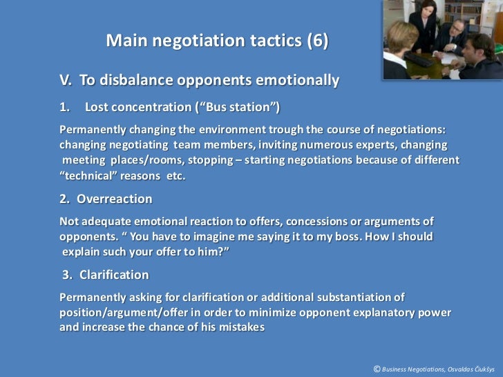 Business negotiation tactics 