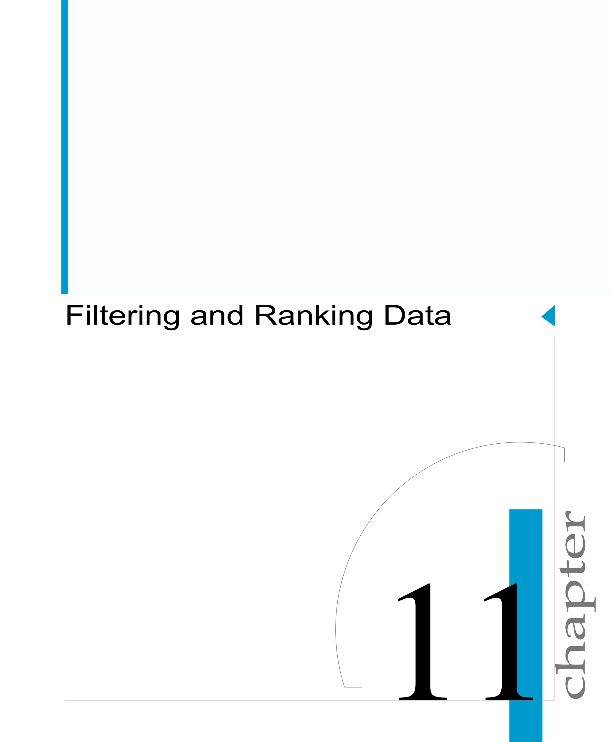 chapter
Filtering and Ranking Data
 