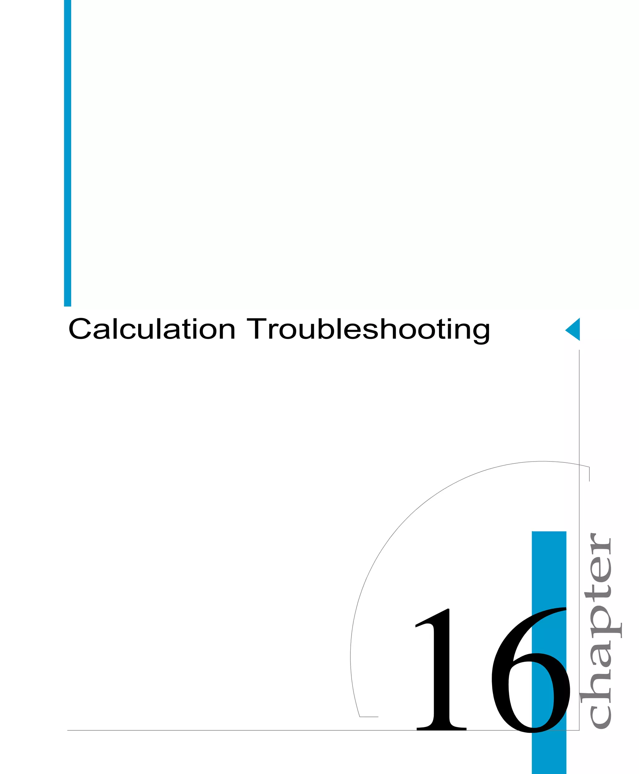 chapter
Calculation Troubleshooting
 