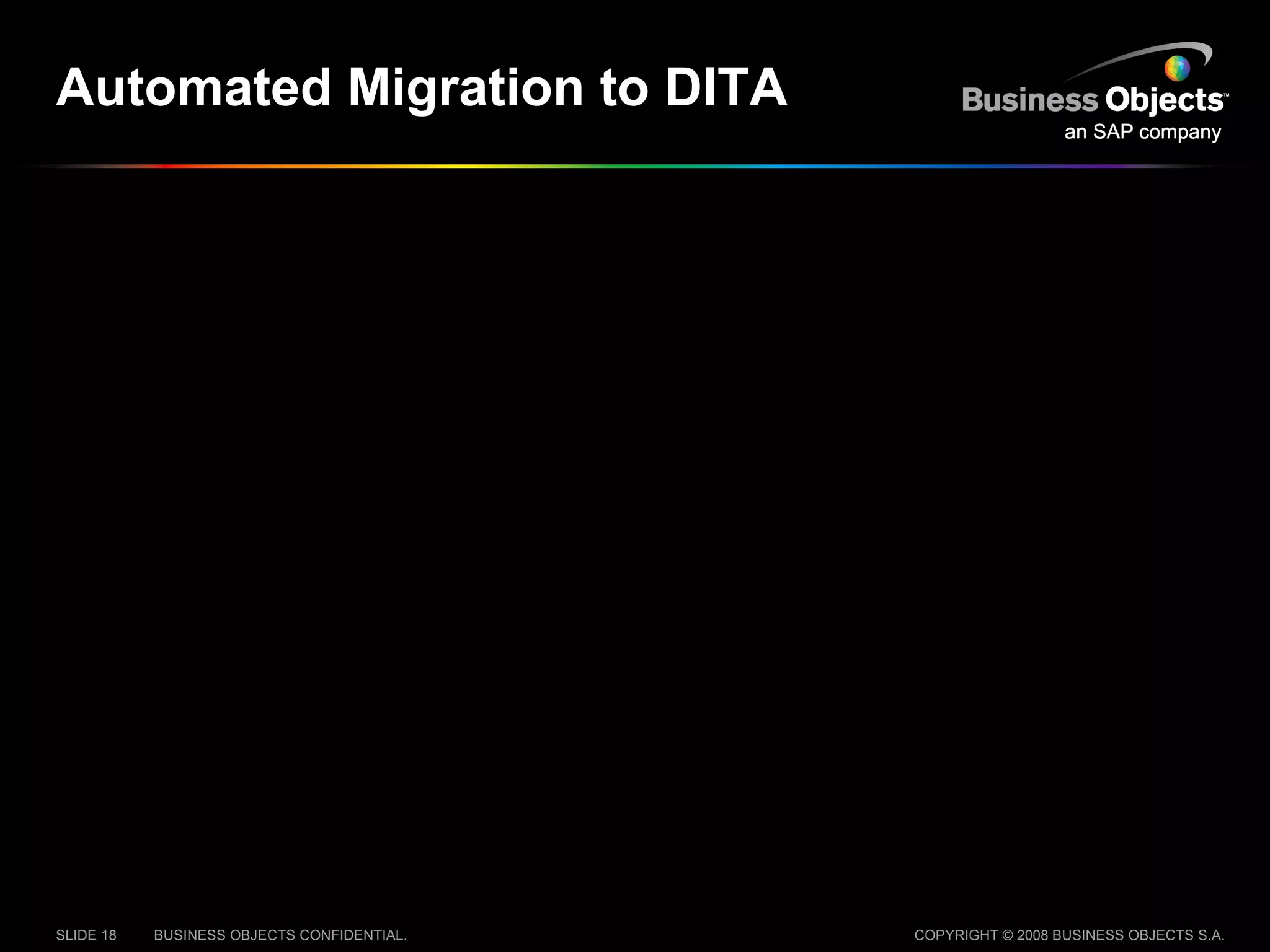Automated Migration to DITA 