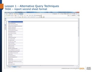 Business objects web intelligence training tasks | PPT