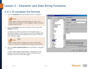 Business objects web intelligence training tasks | PPT