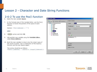 Business objects web intelligence training tasks | PPT