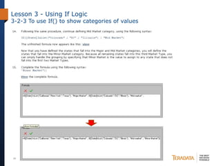 Business objects web intelligence training tasks | PPT