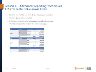 Business objects web intelligence training tasks | PPT