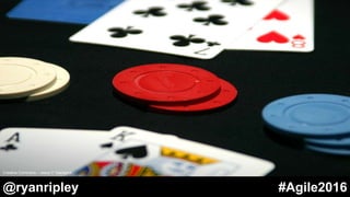 @ryanripley #Agile2016
Creative Commons – Jesus V “blackjack”
 