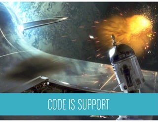 CODE IS SUPPORT
Welcome to the wild west
 