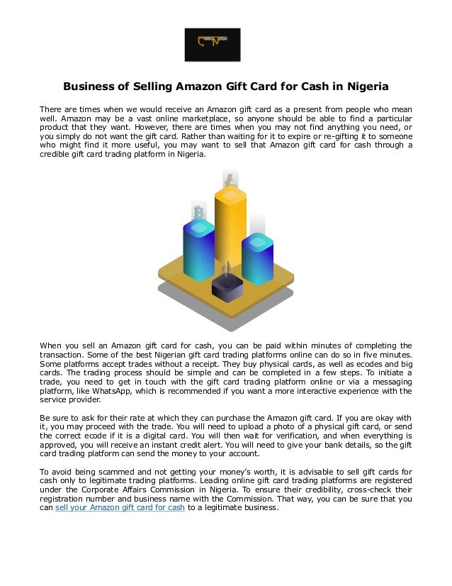 Business Of Selling Amazon Gift Card For Cash In Nigeria Business Of Selling Amazon Gift Card For Cash In Nigeria