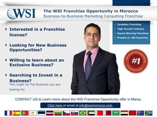 The WSI Franchise Opportunity in Morocco Business-to-Business Marketing Consulting Franchise ,[object Object]