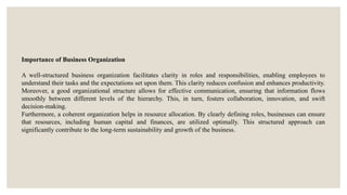 Business Organisation for B.Com Students | PPTX