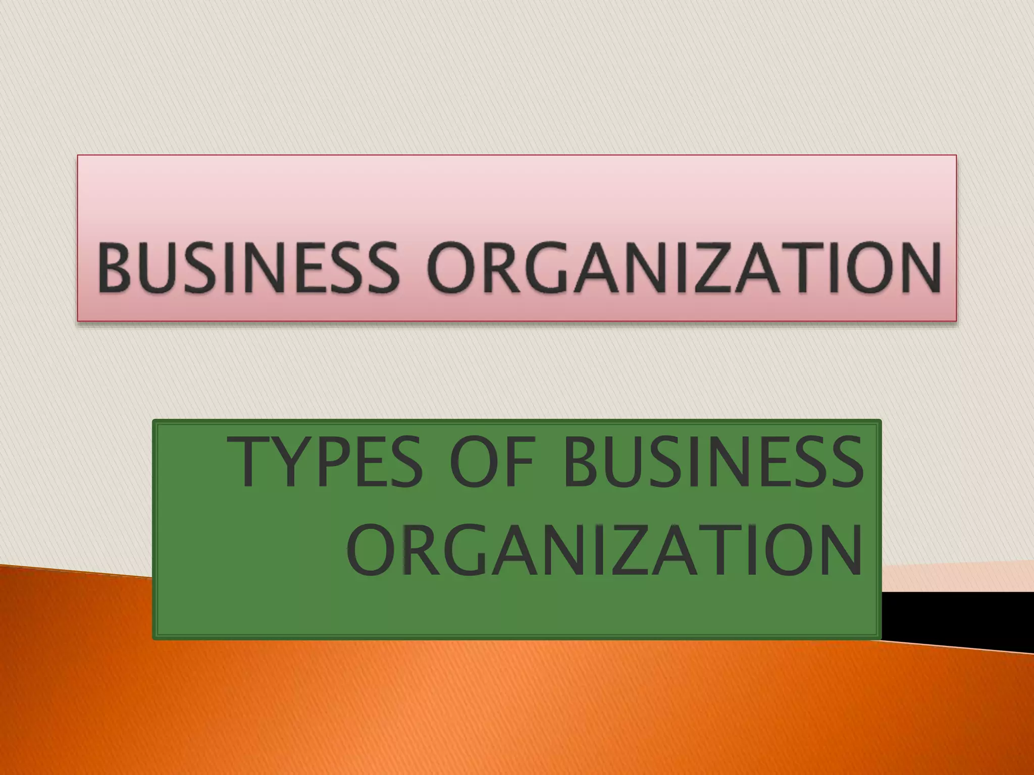 Business organization | PPT