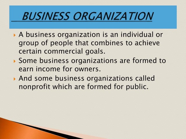 Business organization | PPT