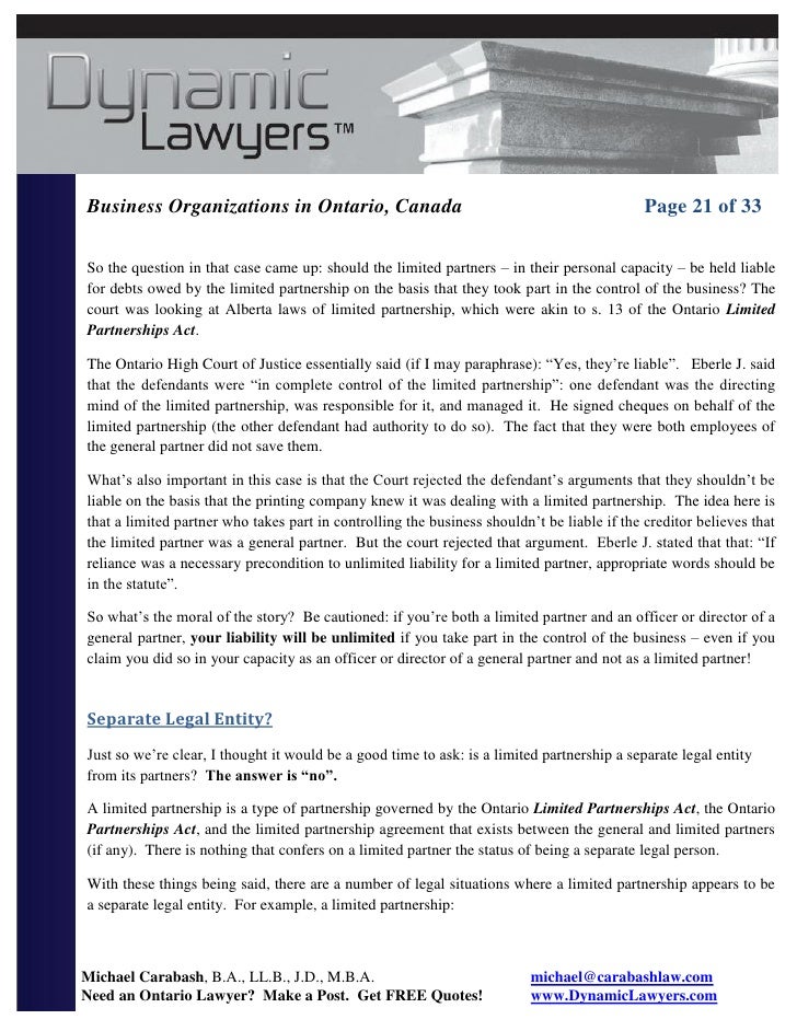 Business Organizations In Ontario Business Organizations In Ontario