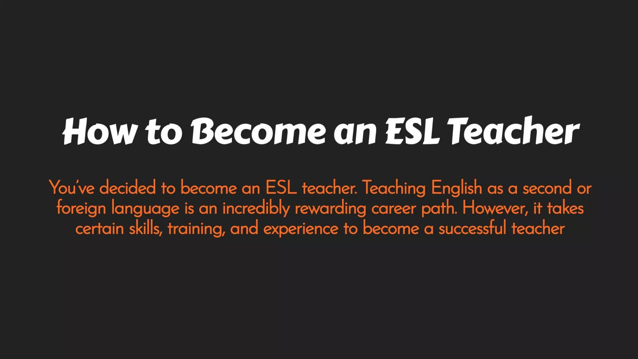 BusinessOTOP How to an ESL Teacher PPT