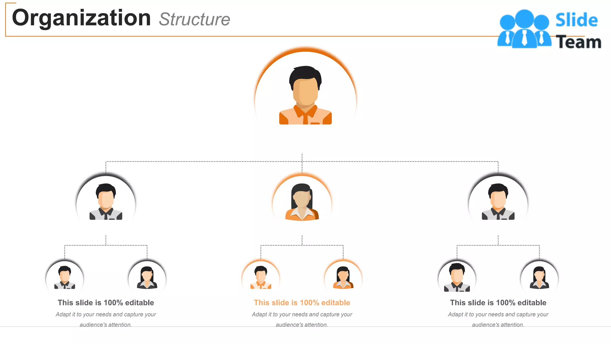 Organization Structure
11
This slide is 100% editable
Adapt it to your needs and capture your
audience's attention.
This slide is 100% editable
Adapt it to your needs and capture your
audience's attention.
This slide is 100% editable
Adapt it to your needs and capture your
audience's attention.
 