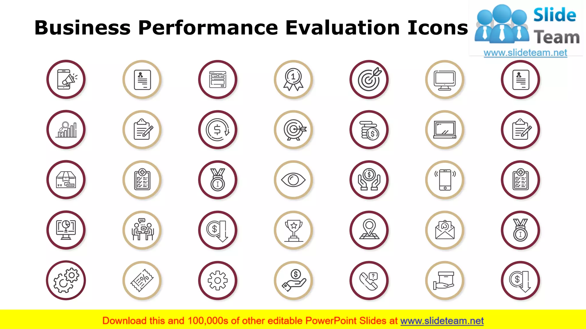 Business Performance Evaluation Icons Slide
13
 