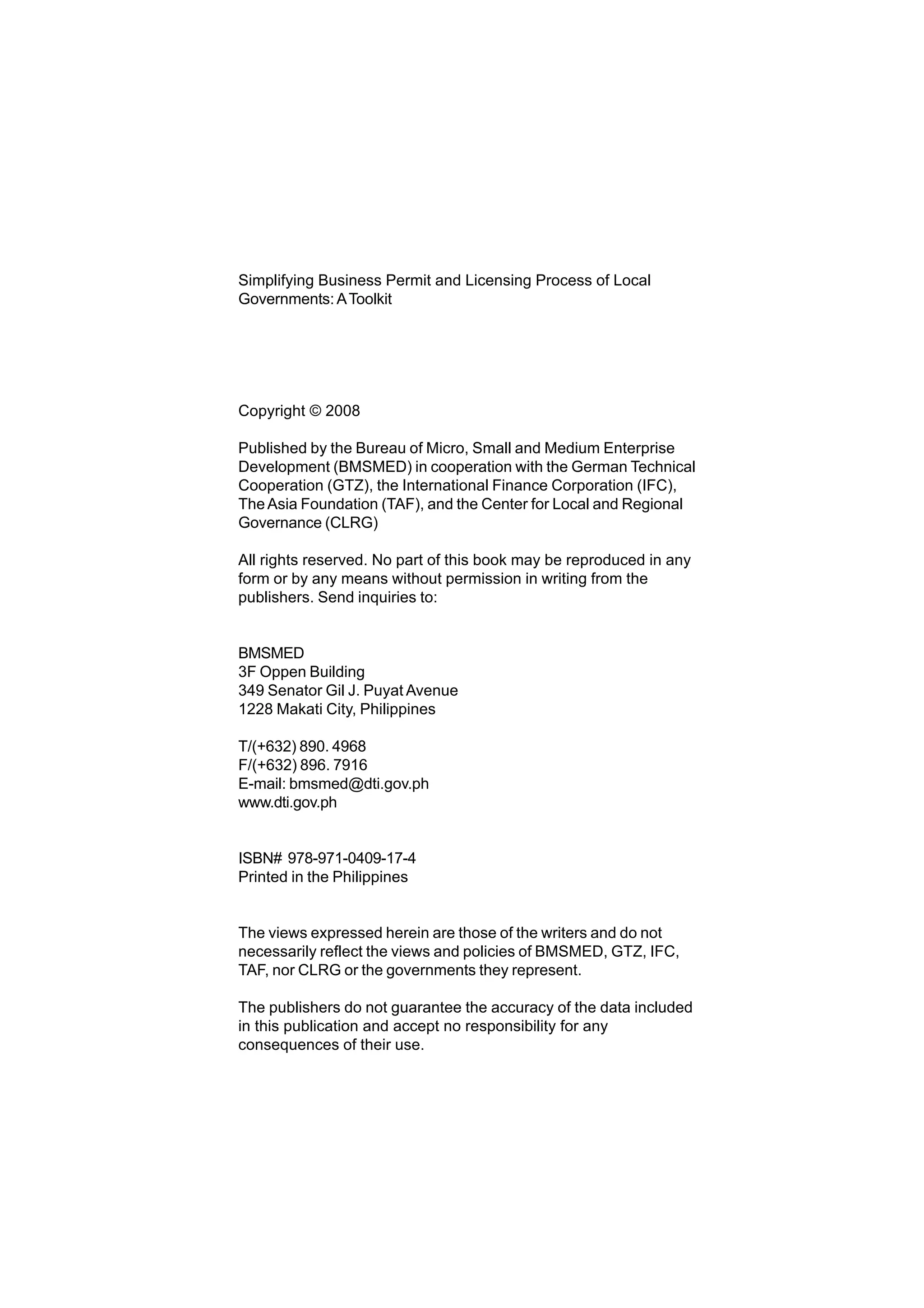Philippine Business Permits Licensing Process | PDF