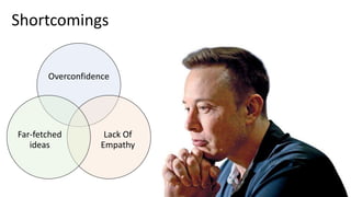 Shortcomings
Overconfidence
Lack Of
Empathy
Far-fetched
ideas
 