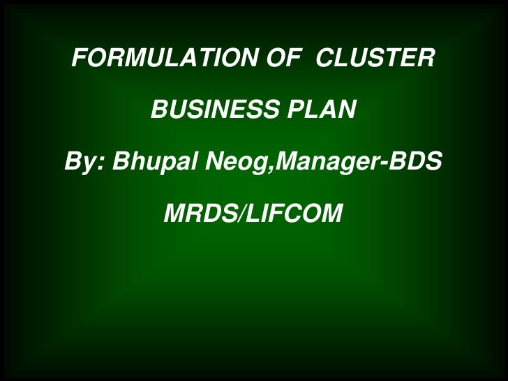 Cluster business plan image